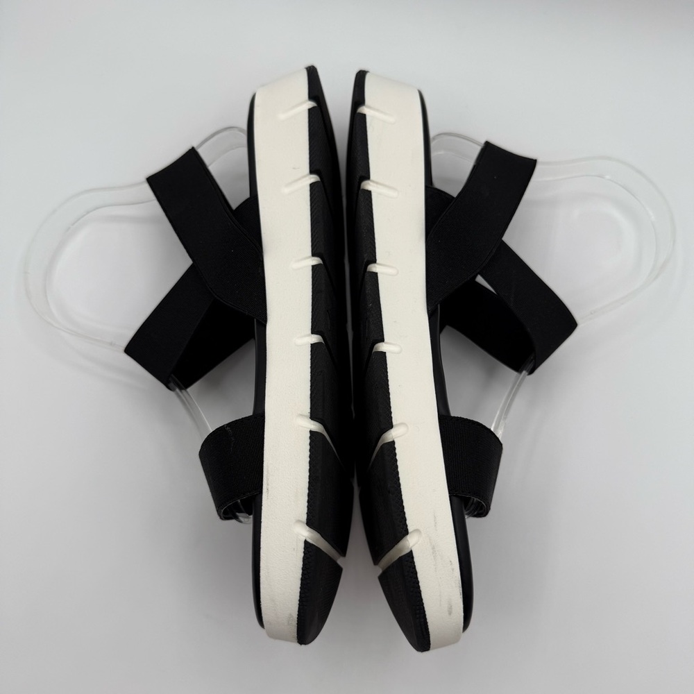 Steve Madden Gavia Elastic Strap Platform Sandals Black/White Women’s 10 - Picture 7 of 12